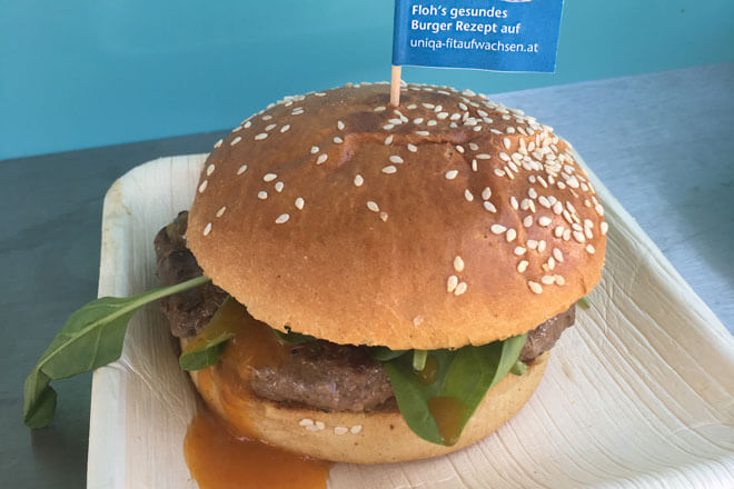 Leckerer hausgemachter und gesunder Burger.